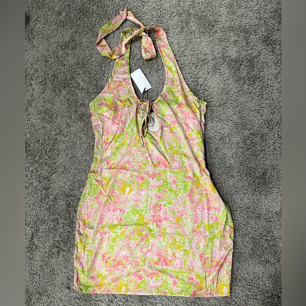 Halter mini dress
